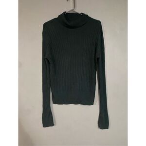 Aeropostale Green Knit Ribbed Long Sleeve Cowl Neck Sweater Size XL